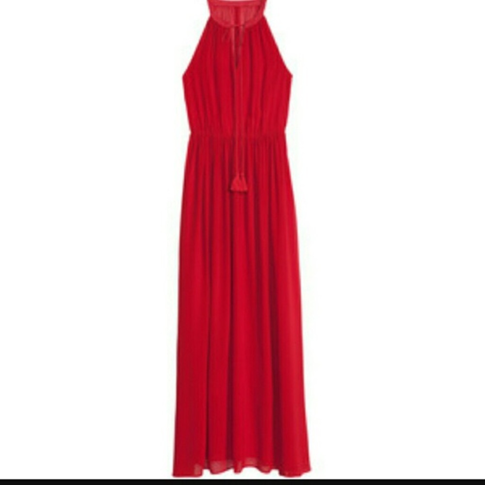 COPY - H&M Red Satin Gown, Draped, Limited Edition - Picture 3 of 6